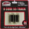 Atlas Code 55 Track W/Nickel-Silver Rail & Brown Ties -- 1" Straight Pkg(6) - N