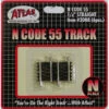 Atlas Code 55 Track W/Nickel-Silver Rail & Brown Ties -- 3/4" Straight Pkg(6) - N