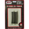 Atlas Code 55 Track W/Nickel-Silver Rail & Brown Ties -- 12-1/2" Radius Half Curve Pkg(6) - N