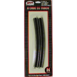 Atlas Code 55 Track W/Nickel-Silver Rail & Brown Ties -- 17-1/2" Radius Full Curve Pkg(6) - N