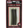 Atlas Code 55 Track W/Nickel-Silver Rail & Brown Ties -- 20" Radius Half Curve Pkg(6) - N