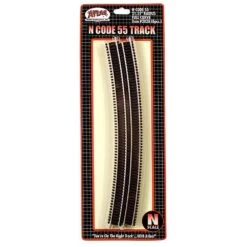 Atlas Code 55 Track W/Nickel-Silver Rail & Brown Ties -- 21-1/4" Radius Full Curve Pkg(6) - N