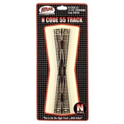 Atlas Code 55 Track W/Nickel-Silver Rail & Brown Ties -- 11.25 Degree Crossing - N