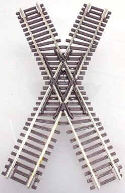 Atlas Code 55 Track W/Nickel-Silver Rail & Brown Ties -- 45 Degree Crossing - N