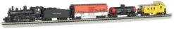 Bachmann Whistle Stop Steam Train Set - Sound And DCC -- Union Pacific 4-6-0, 3 Cars, E-Z Track Ov