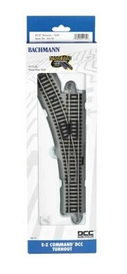 Bachmann Decoder-Equipped Nickel Silver E-Z Track? Turnout -- Left-Hand - HO