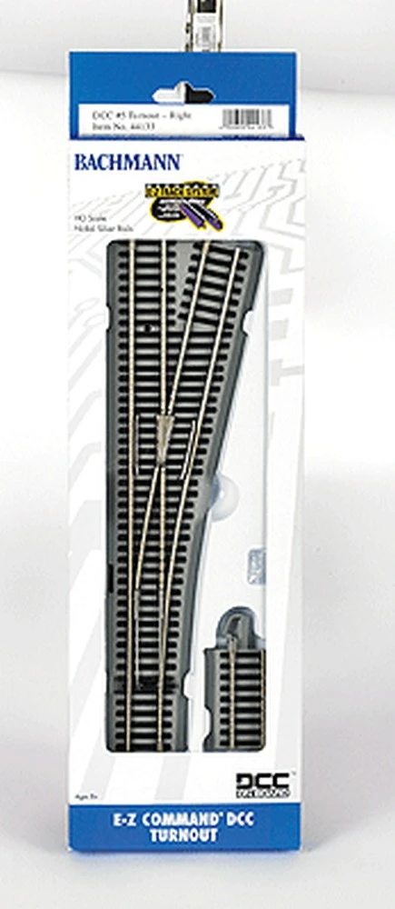 Bachmann Decoder-Equipped Nickel Silver E-Z Track? Turnout -- #5 Right Hand - HO 1 Bachmann Decoder-Equipped Nickel Silver E-Z Track? Turnout -- #5 Right Hand - HO