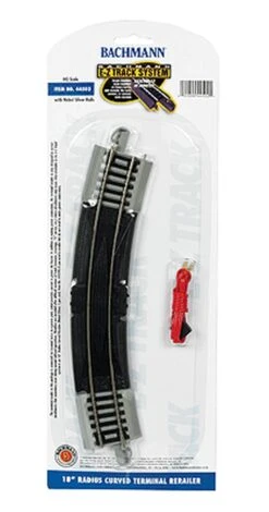 Bachmann E-Z Track? W/Nickel Silver Rail & Gray Roadbed -- 18"R Curve W/Terminal & Rerailer - HO