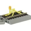 Bachmann Nickel Silver Rail & Gray Roadbed - E-Z Track? -- Track Bumper With Flashing LED - HO