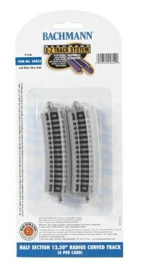 Bachmann E-Z Track? W/Nickel Silver Rail & Gray Roadbed -- 12.5" Radius Curve Half Section - N