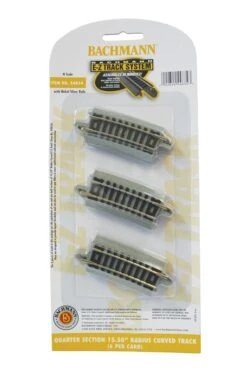 Bachmann E-Z Track? W/Nickel Silver Rail & Gray Roadbed -- 15-1/2" Radius Curve Quarter Section Pk