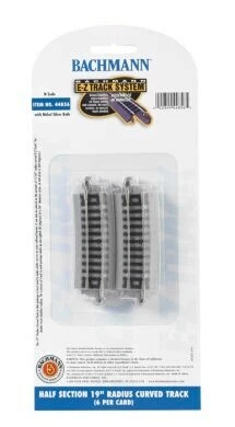 Bachmann E-Z Track? W/Nickel Silver Rail & Gray Roadbed -- 19" Half Section - N