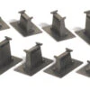 Bachmann E-Z Track Accessories -- 16-Piece Graduated Pier Set - N