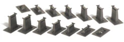 Bachmann E-Z Track Accessories -- 16-Piece Graduated Pier Set - N