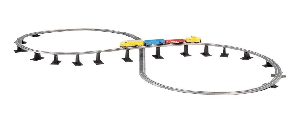 Bachmann Over-Under Figure-8 Track Pack -- 47-1/4 X 22-1/2" 120 X 57.2cm - N 1 Bachmann Over-Under Figure-8 Track Pack -- 47-1/4 X 22-1/2" 120 X 57.2cm - N