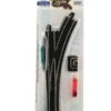 Bachmann Turnout W/Steel Rail Track & Black Roadbed - E-Z Track? -- Right Hand Remote - HO - 4446