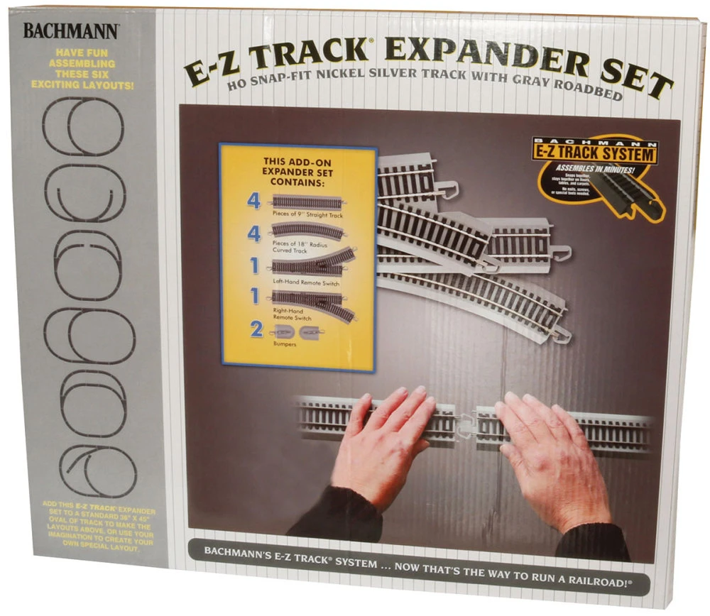 Bachmann Expander Set - E-Z Track? -- Nickel-Silver Rail & Gray Roadbed - HO - 44594 1 Bachmann Expander Set - E-Z Track? -- Nickel-Silver Rail & Gray Roadbed - HO - 44594
