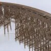 JV Models Curved Wood Trestle -- Wood Kit - O