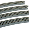 Kato Curved Roadbed Track Section - Unitrack -- 15-Degree, 19" 481mm Radius Pkg(4) - N