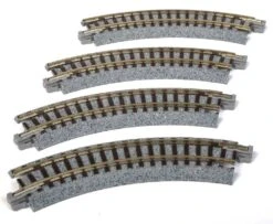 Kato Compact Curve 4-5/8" Radius - Unitrack -- Pkg(4) - N