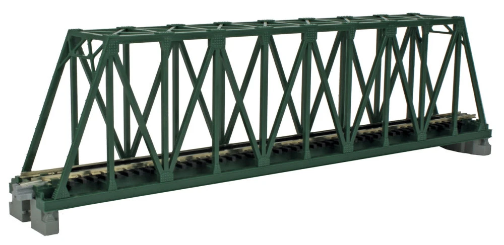 Kato Single-Truss Bridge - 248mm 9-3/4" -- Green - N 1 Kato Single-Truss Bridge - 248mm 9-3/4" -- Green - N