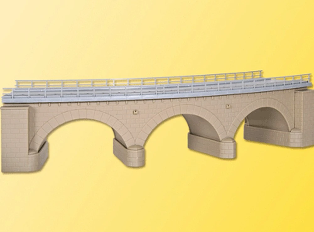 Kibri Curved Stone Bridge -- Single Track 45 Degrees (415-425mm) 37 X 8 X 6.8cm - HO 1 Kibri Curved Stone Bridge -- Single Track 45 Degrees (415-425mm) 37 X 8 X 6.8cm - HO