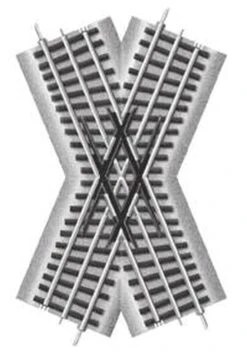 Lionel FasTrack? Track W/Roadbed - 3-Rail -- 45 Degree Crossing - O - 6-12051