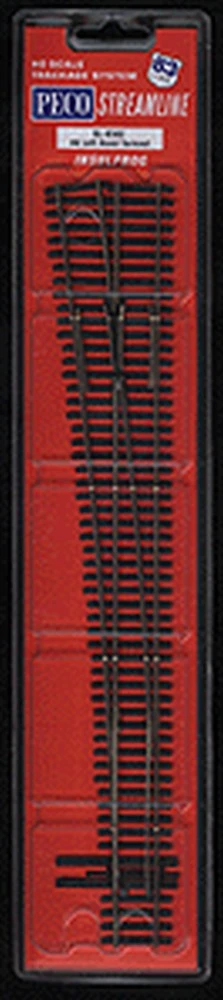 PECO Streamline Code 83 Turnout Insulfrog -- #8 Left Hand - HO