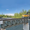 Walthers Cornerstone 109' Single-Track Pratt Deck Truss Railroad Bridge -- Kit - 15 X 2-5/8 X 3-1/