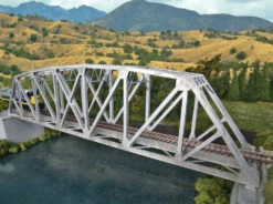 Walthers Cornerstone Arched Pratt Truss Railroad Bridge -- Single Track - Kit - 23 X 3-1/16 X 5-1/
