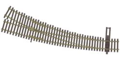 Walthers Track Code 83 Nickel Silver DCC-Friendly Curved Turnout - 24 And 36" Radii -- Right Hand