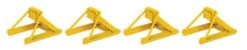 Walthers Track Assembled Track Bumper 4-Pack -- Yellow - HO