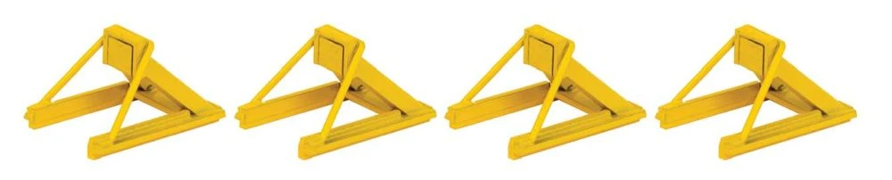 Walthers Track Assembled Track Bumper 4-Pack -- Yellow - HO 1 Walthers Track Assembled Track Bumper 4-Pack -- Yellow - HO