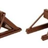 Walthers Track Assembled Track Bumper 4-Pack -- Rust Brown - HO